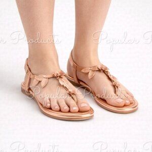 Candie's | Floral Sandals, Rose Gold